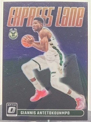 2023-24 Donruss Optic Express Lane Purple Prizm Giannis Antetokounmpo #23 Bucks