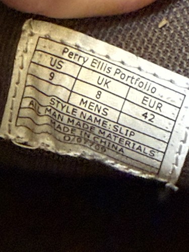 Perry Ellis Portfolio Mens Size 9 Slip Brown Lace Up Casual Shoes Sneakers - Picture 11 of 11