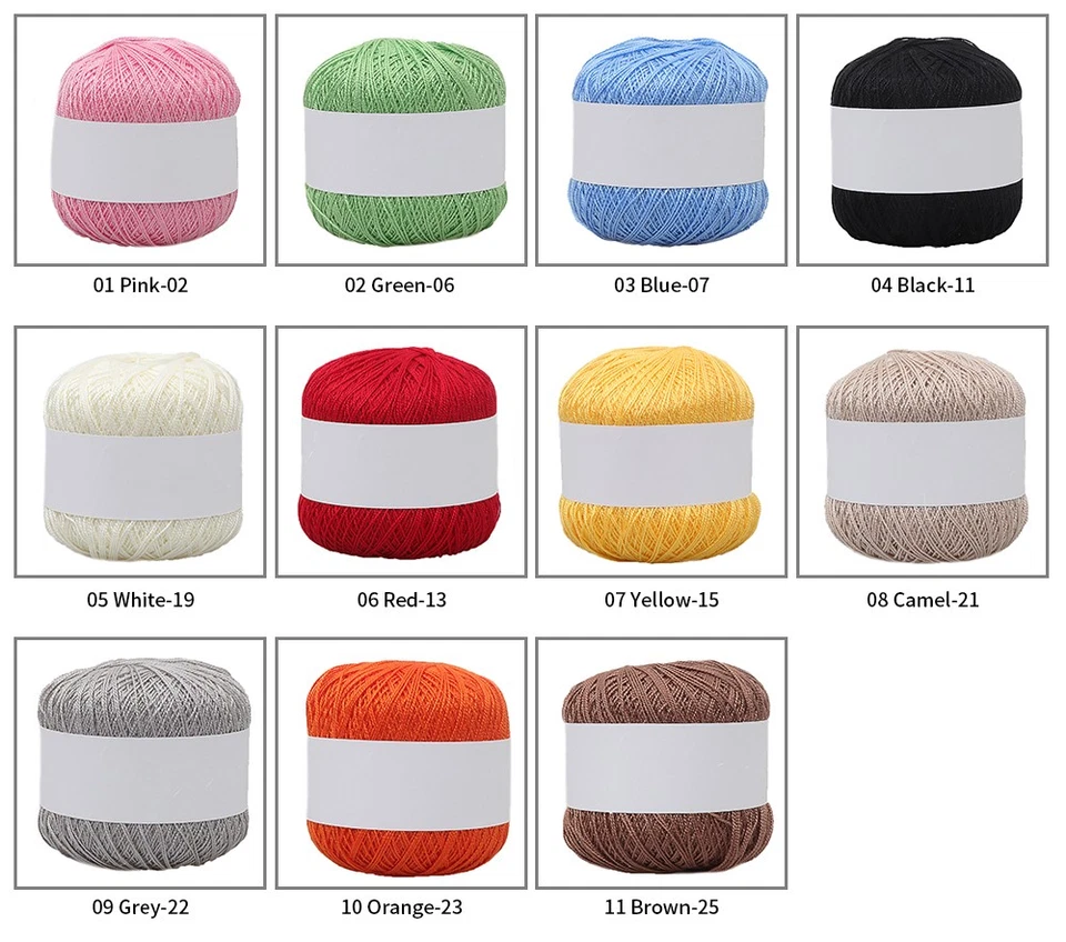 Discover 50g 2 Ply Cotton Yarn DIY Excellent for Lace Crochet & Knitting UK - Image 2 of 4