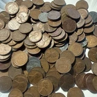 Lincoln wheat pennies / lot of 189 coins which includes 7 steel coins