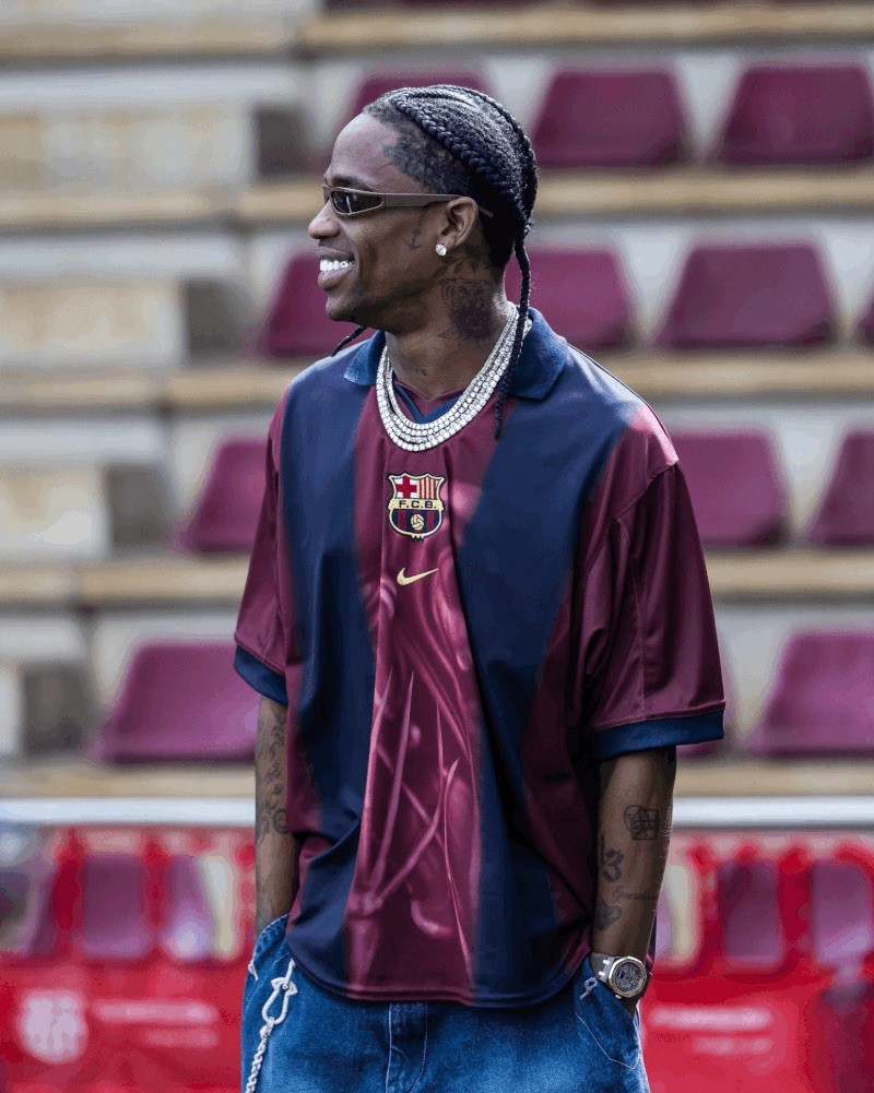 AUTHENTIC 2XL TRAVIS CACTUS JACK NIKE FCB BARCELONA 2000/01