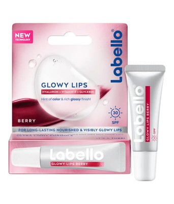 Labello Glowy Lips Berry SPF 30 Lip Balm with Hyaluron & Vitamin E