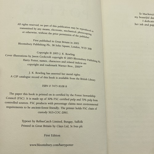 Harry Potter Books Bundle Full Complete Set Of 7 Bundle J K Rowling GAR - Zdjęcie 24 z 24