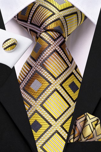 Reino Unido 100 % seda para hombre corbata de cachemira conjunto de corbatas azules a rayas florales negras corbatas de boda - Imagen 166 de 248