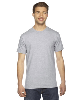 American Apparel Unisex Fine Jersey Short Sleeve Stylish Plain T Shirt 2001
