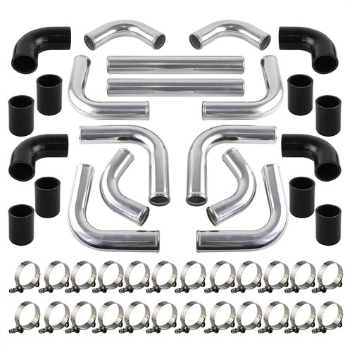 2'' 51mm Universal 12PCS Turbo Ladeluftkühler Rohrleitungen+ Silikonschlauch - Bild 3 von 11