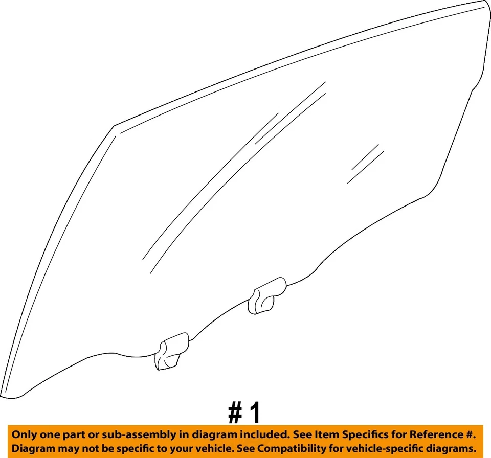 Puerta trasera izquierda cristal OEM 2000 2001 2002 2003 2004 2005 Chevrolet Impala Foto 4 de 4