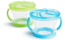 Toddler Snack Cups Spill Proof Soft Flaps Easy Food Access BPA Free Baby Eating