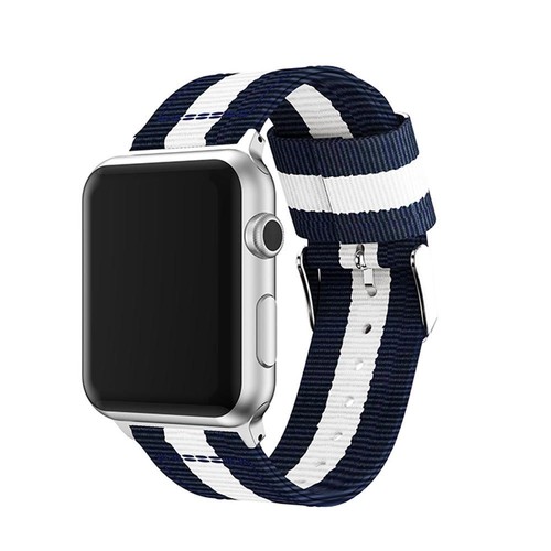 For Apple Watch 10 9 8 7 6 SE Stripe Nylon Sport Band Strap 40/44/41/45/42/46mm - Picture 11 of 35