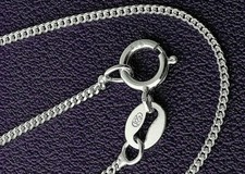 🎁  Unisex Thin 925 Silver Necklace Italian Fine Pendant Chain 14–24 Inch 🎁
