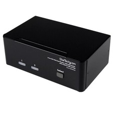 Image of NEW StarTech.com 2 Port DVI VGA Dual Monitor KVM Switch USB - Audio -SV231DDVDUA