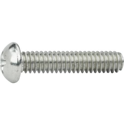 10-24 x 3/8" Phillips Round Head Machine Screws Stainless Steel 18-8 Qty 1000 - Picture 3 of 7