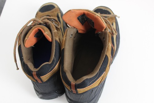Botas de Trabajo Brahma Resistentes al Deslizante Puntera de Acero Marrón y Negro Cuero Para Hombre Talla 11 - Imagen 4 de 5