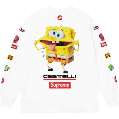 Supreme SpongeBob Castelli Racing L/S Tee White | eBay
