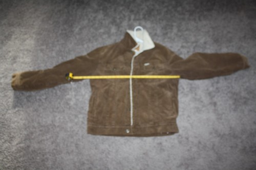 Vintage Y2K American Eagle Sherpa Lined Corduroy Jacket Men's Size M Tan / Brown - Picture 8 of 12