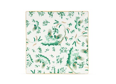 Richard Ginori - Medium Square Plate 26.5cm Gold Shower Jade Ginori 1735