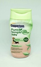 Coppertone Pure  Simple Baby Sunscreen Lotion Tear Free Water Resistant 80 Min
