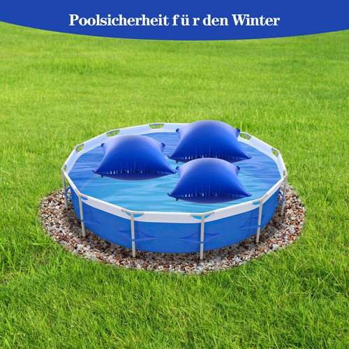1-20x Poolkissen Kissen Sicherheitsventil Schwimmbad Luftkissen Plane 120x120cm - Bild 9 von 22