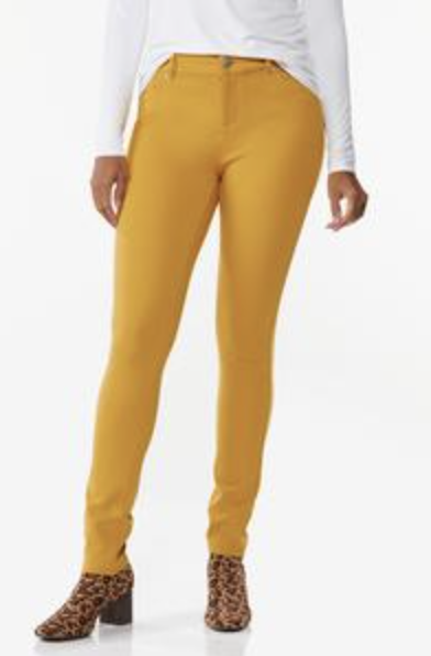【新品】CARORIE LIGHT PONTE TAPERED PANTS[L] Ultra-Stretch Ponte Straight Leg Pants