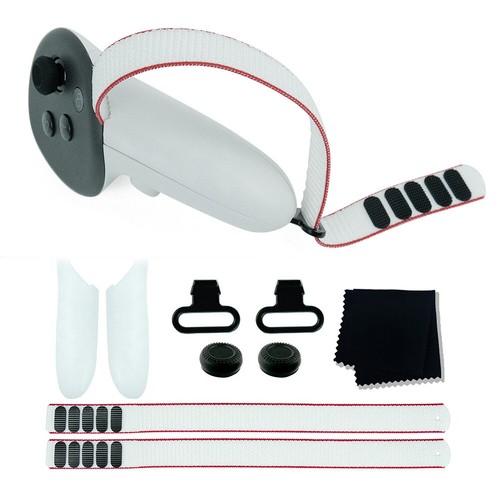 VR Controller Grips Battery Covers with Adjustable Straps Kit for Meta Quest 3 - Picture 5 of 12