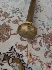 ANTIQUE 1900'S bronze and gold plated , 35.5 IN LONG WALKING CANE