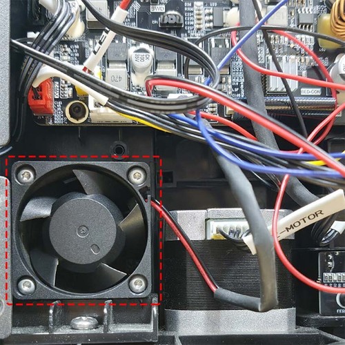 Print 24V Dual Ball Air Purifying Fan for Flashforge 5M Pro 4020 Hotend Board - Afbeelding 5 van 9