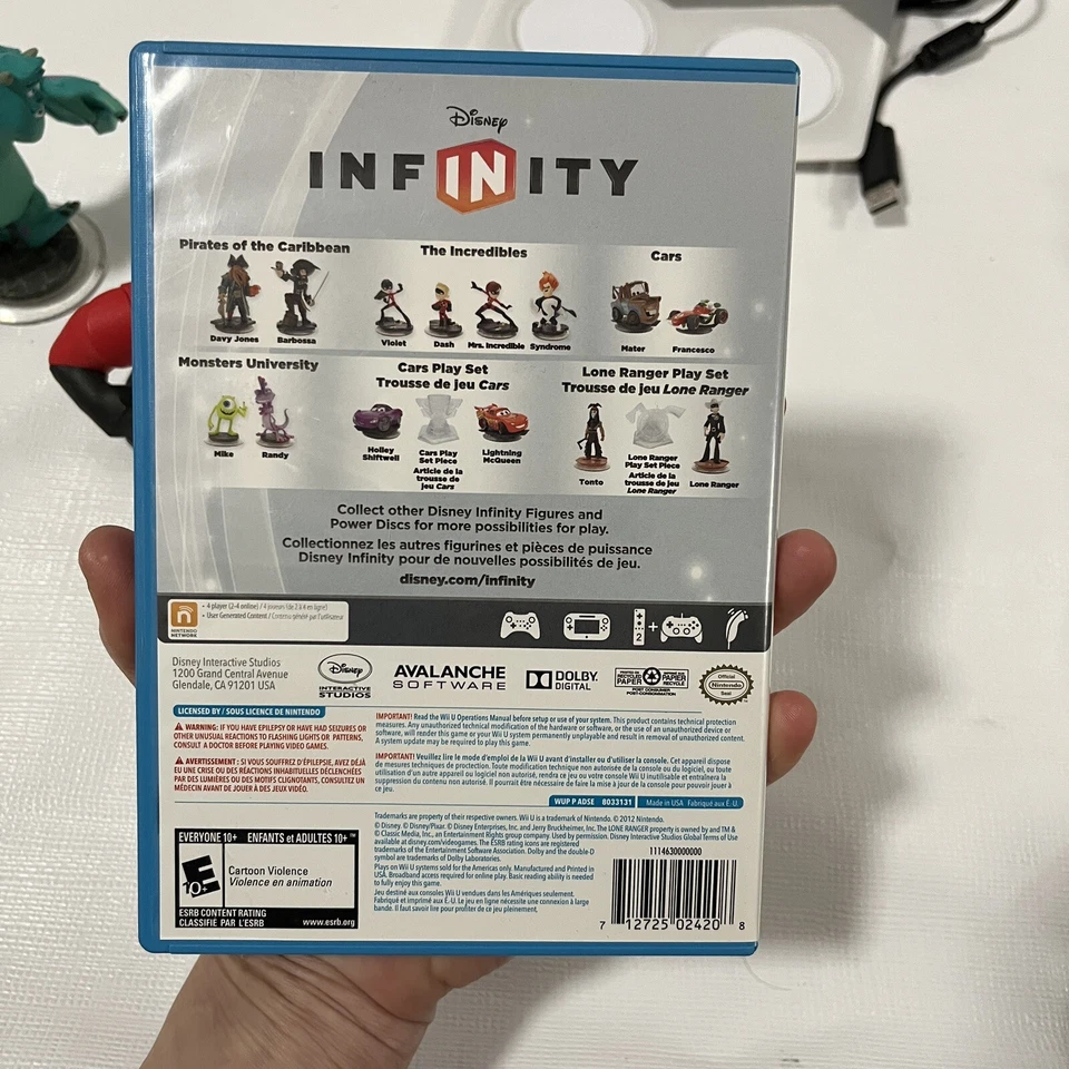 Nintendo Wii U Disney Infinity 1.0 Starter Lot Sully Mr. Incredible Game Base - Image 4 of 4