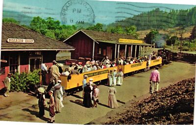 Vintage Postcard- EXCURSION TRAIN, ROARING CAMP AND BIG TREES NARROW-GAUGE RAILR
