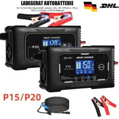 MARKENLOS HTRC p15/p20 ntelligenItes Auto Motorrad Ladegerät für PB LiFePO4 Autobatterie