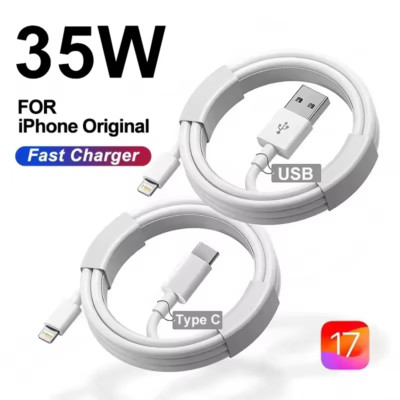 35W Fast charging data cable for iPhone 14 8 7 Plus 13 12 11 Pro XS Max XR X USB