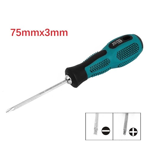 Slotted and Cross Screwdriver Handle Bolt Driver Tool with Magnetic Head 3x75mm - Bild 16 von 16