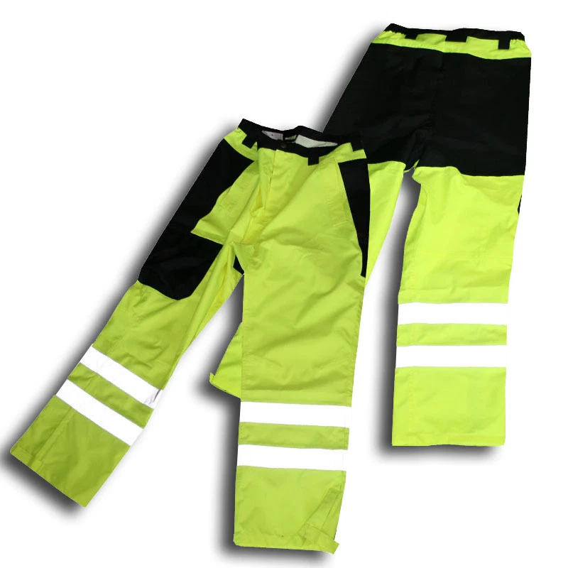 Class E Hi Vis Rain Pants With Black Accents