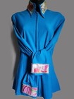 Turquoise Western w Accents zip front Western Riding Shirt Ladies size 8 Tales