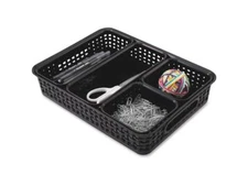 Advantus 5-pack Plastic Weave Bins