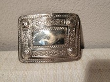 Kilt Belt Buckle Thistle 4 Dome Mirror Design/Celtic design kilt belt Buckle