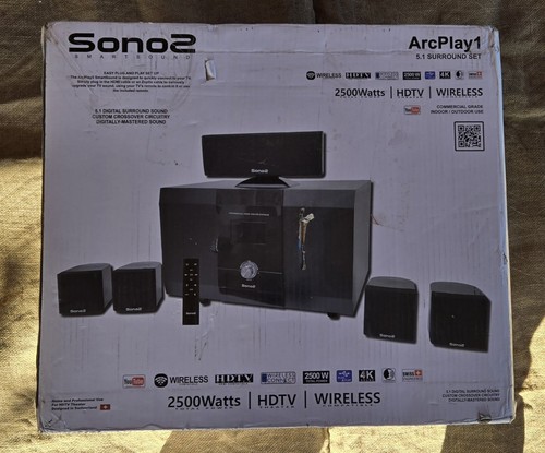 Sonos ArcPlay 1, Smartsound 5.1 Surround Sound System 2500 Watts, NOB ☆READ☆