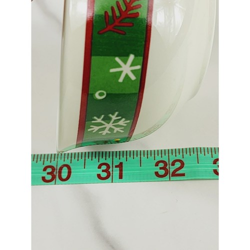 Pequeño cuenco de cerámica Longaberger de 4 1/4" patrón de copo de nieve de Navidad de colección - Imagen 11 de 12