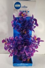 Top Fin Aquarium Purple/Blue Plant Decoration -Glows under LED lights NEW -12"
