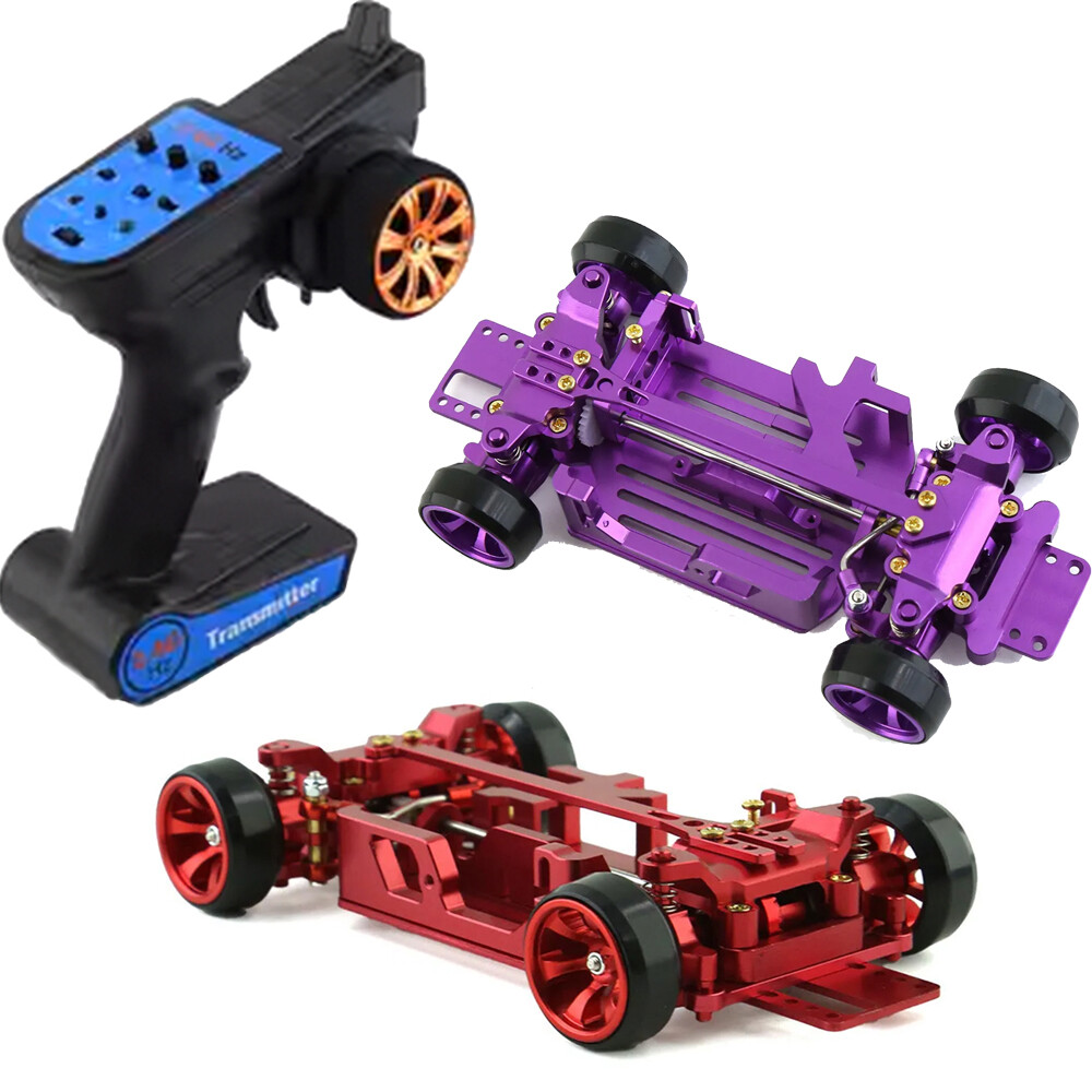 1/28 Professional RC Racing Car CNC Metal Frame Drift Remote Control Car