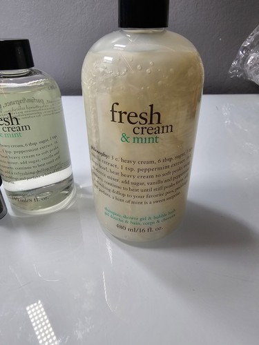 Philosophy Fresh Cream & Mint Set Of 3 Shower Gel,body Spritz & Body Lotion  - Picture 3 of 6