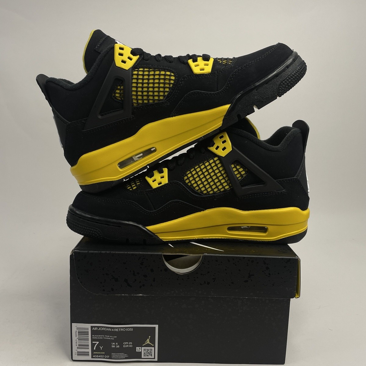 Nike Air Jordan 4 Retro GS “Yellow Thunder” 2023 Size 7Y/8.5