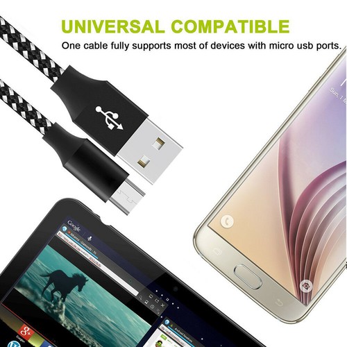 Micro USB to USB A Cable Android Charger Braided Cord For Samsung Google LG LOT - Picture 8 of 8