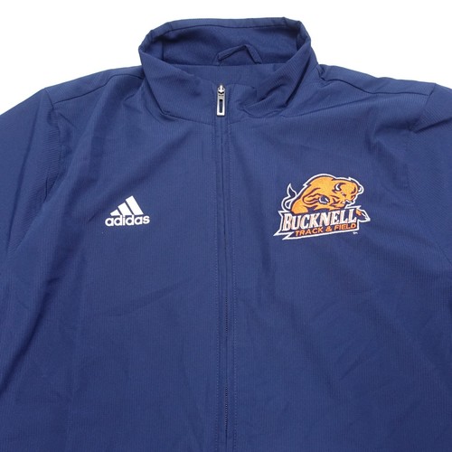 Adidas Track Jacket Boys Large Blue Bucknell Bison Basketball Climalite Full Zip - Picture 2 of 6