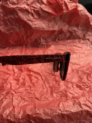 Yves Saint Laurent París Red Gritter Sunglasses Yves Saint Laurent París Red Gritter Sunglasses main image 2