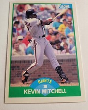 1989 Kevin Mitchell Score #39 SF Giants 3rd Base BASEBALL CARD Vintage MLB