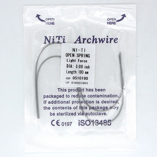 2 Pcs/Pack Dental Orthodontic NITI Alloy Open Coil Spring Arch Wires 0.