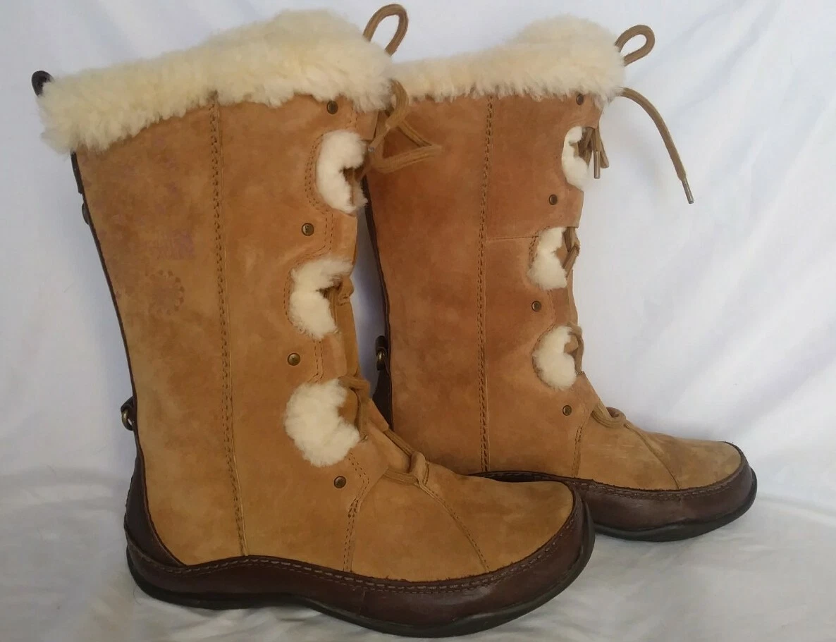 The North Face Abby III 620179 Womens Size 6 Tall Boots Tan Brown