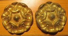 CACHE-PITON BRONZE XIXème FEUILLE d'ACANTHE Napoléon III LOT 2 CACHE-PITONS Ø 54