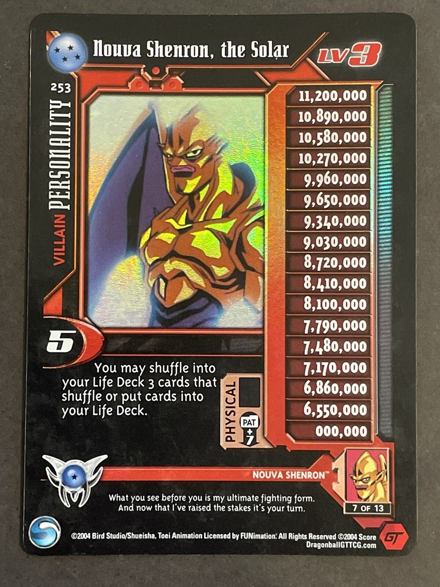 Nouva Shenron The Solar FOIL Rare LIMITED 253 Dragon Ball GT Z TCG DBZ  Score CCG | eBay