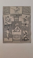 Tigers 1908 Black Border Panel Ty Cobb Sam Crawford Ira Thomas Matty McIntyre
